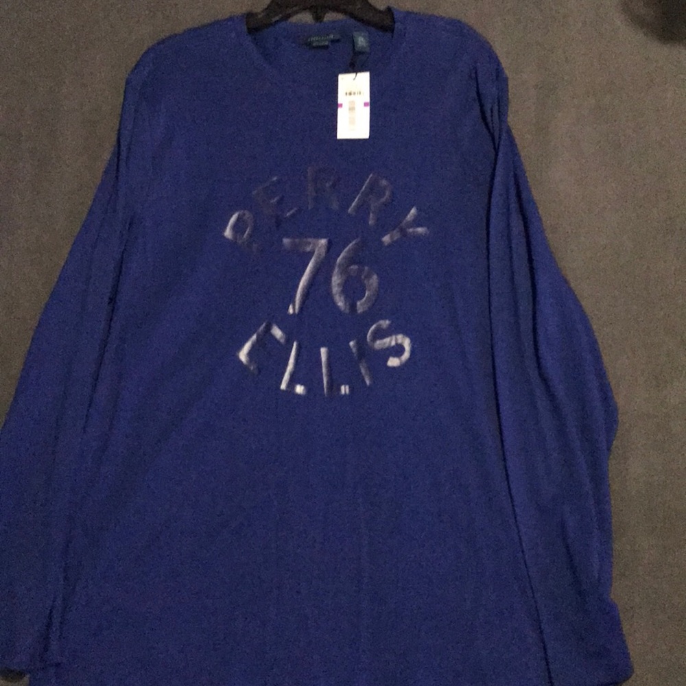 Blue Perry Ellis Long Sleeve Shirt